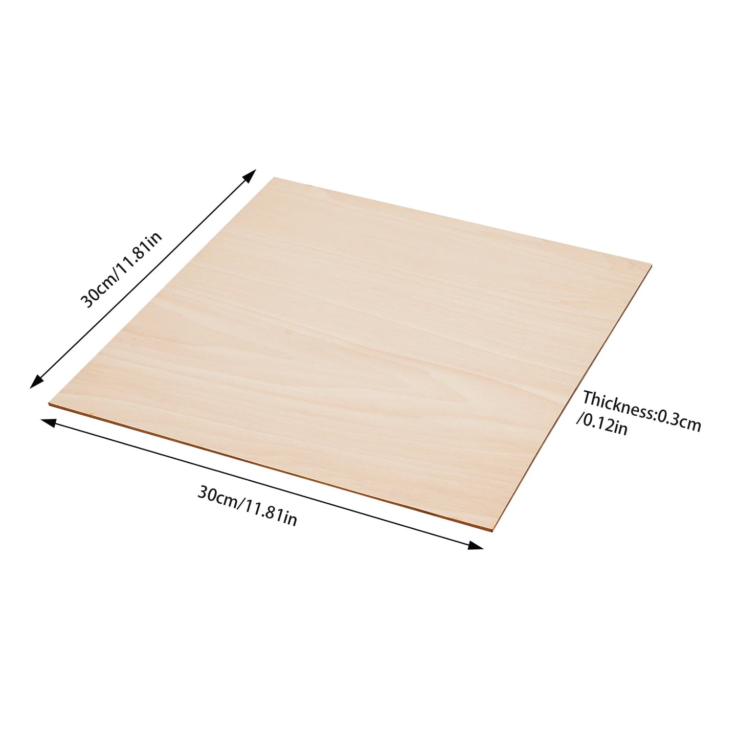 30Pcs Basswood Sheets 3mm Thick, 30x30cm/40x40cm