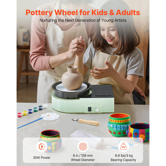 3/6-inch Mini-Pottery Wheel Turntable Forward Reverse Rotation