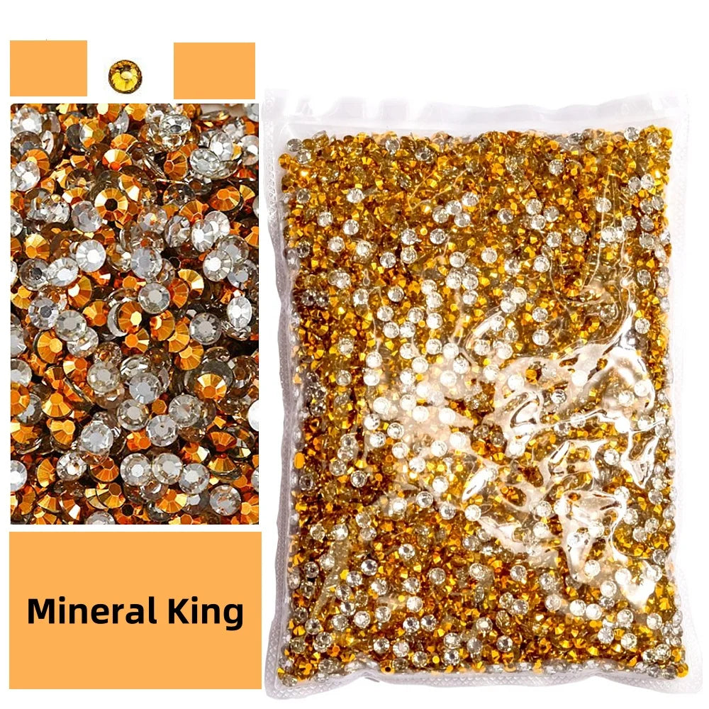 Bulk 2-6mm Jelly AB-Resin Rhinestones Flat Back Crystals
