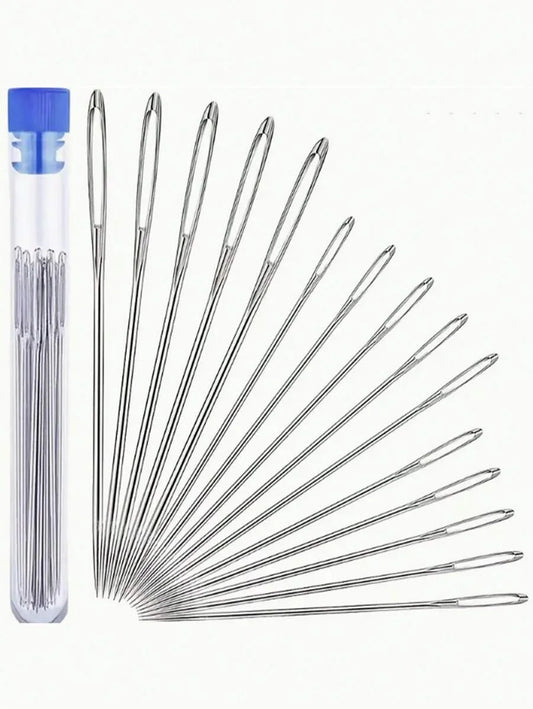 Big Eye Needle Bottle Set Of 18 Pieces Sewing Needles