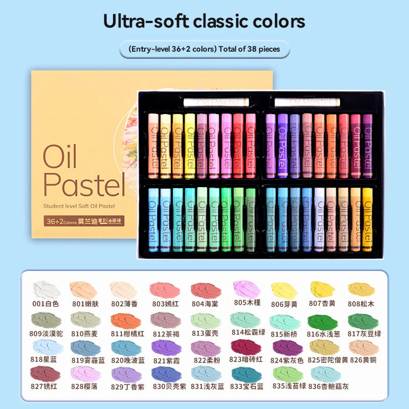 Artist Soft Oil Pastel Set 24/36/48 Colors Professional Painting