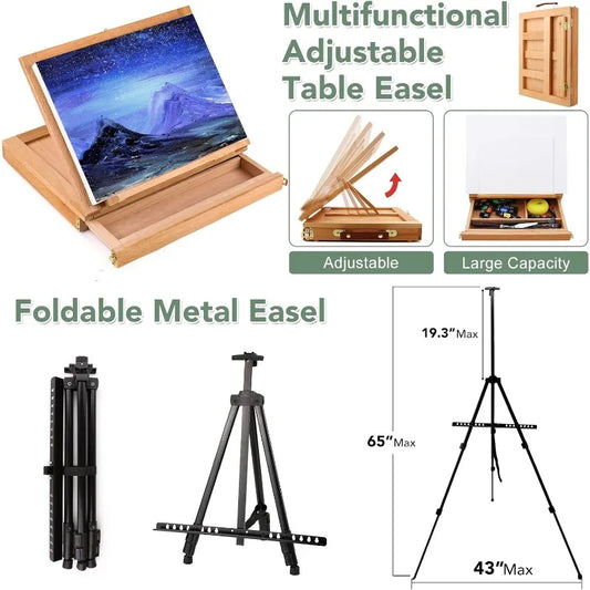 166 Pcs Painting Set, Painting Supplies With 96 Paint