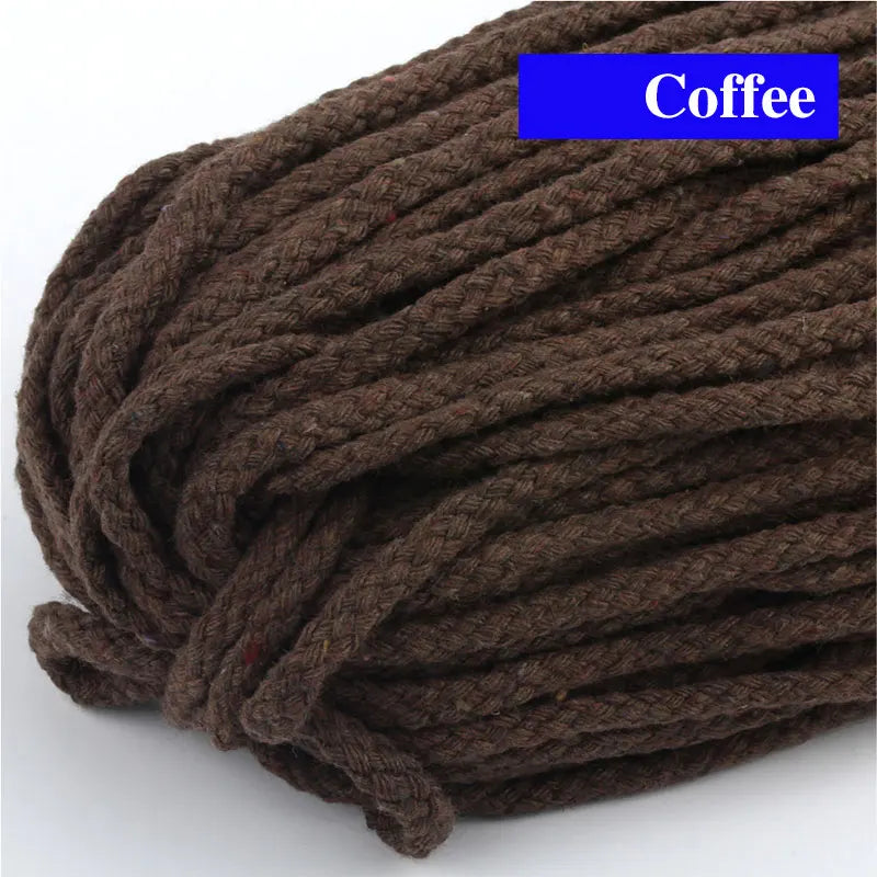 10/5Meters-5mm Colored Cotton Twisted Rope DIY Craft