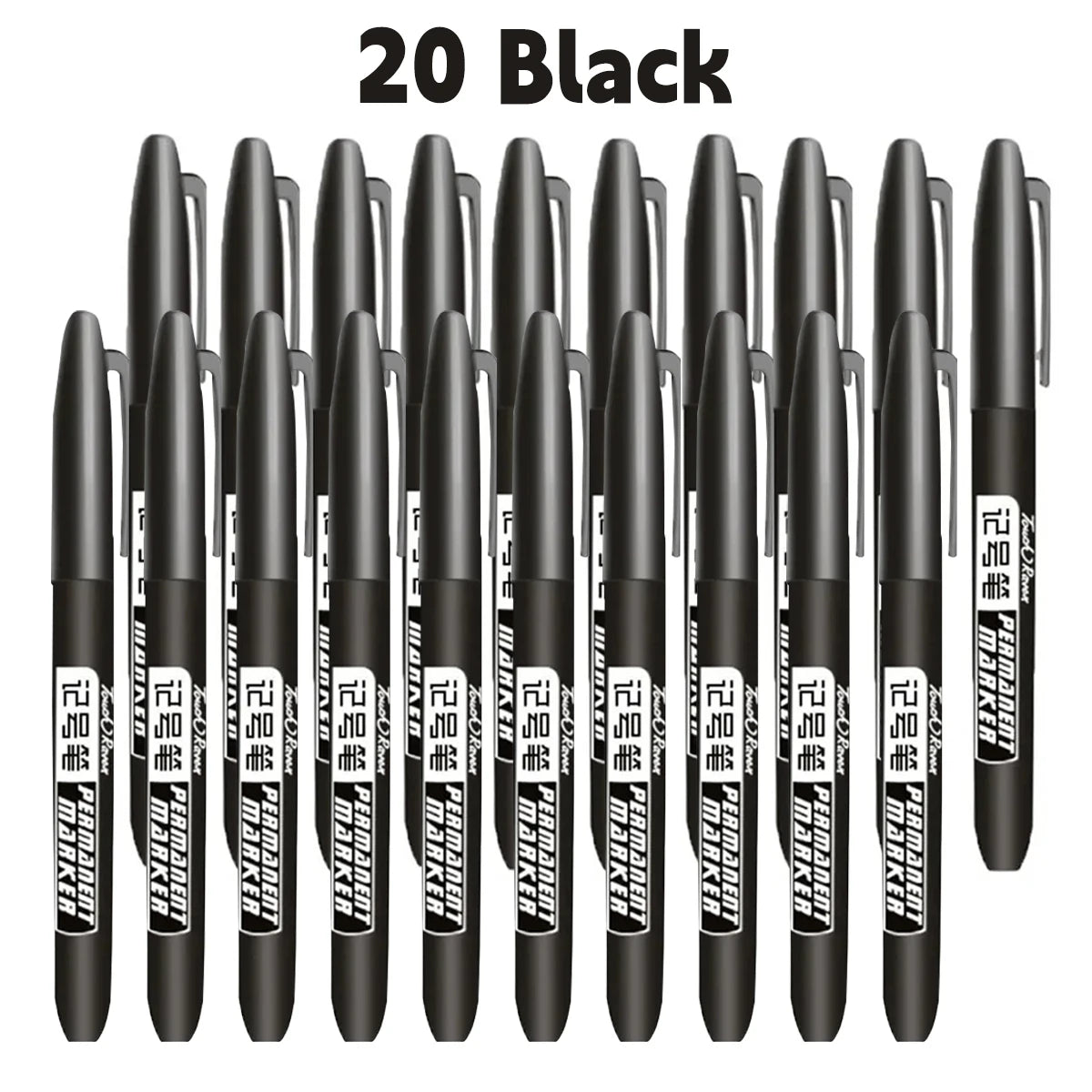 6 PCS Permanent Marker Pen Manga Drawing Markers Black-Blue-Red