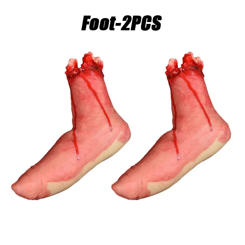 Halloween Body=Parts Scary Plastic Brain Organs Severed Hands Feet