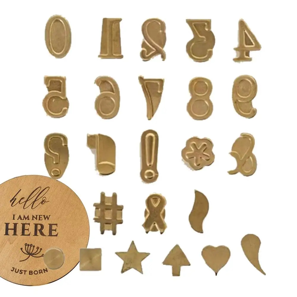 Wood Burning Letter Hot-Stamp Tool Branding Kit