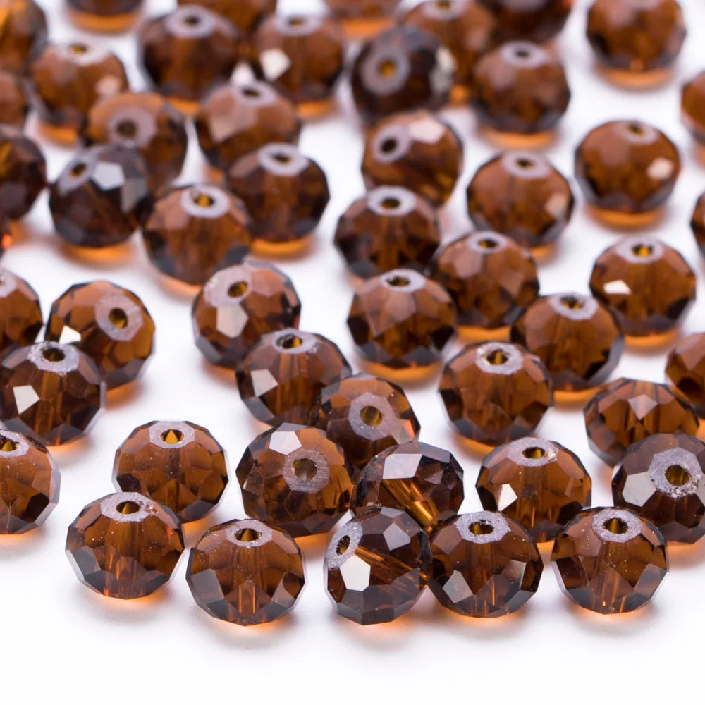 4 6 8 10mm Czech Rondelle Crystal Beads Faceted Glass Beads