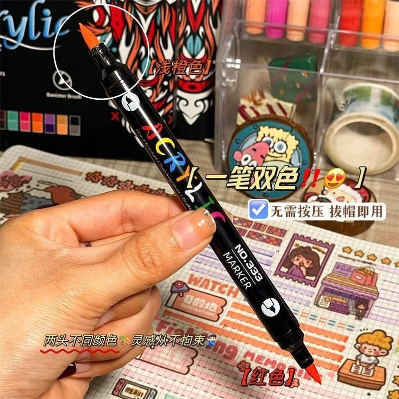 Professional Art Use 48-Color Acrylic Paint Markers