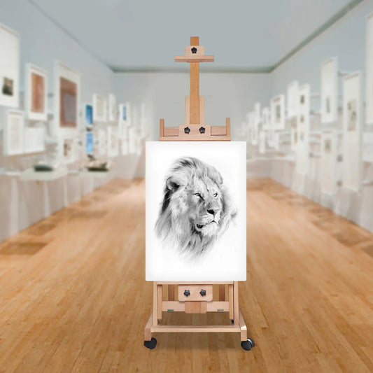 Floor Folding Sketch Easel Flat Standing Dual-Purpose