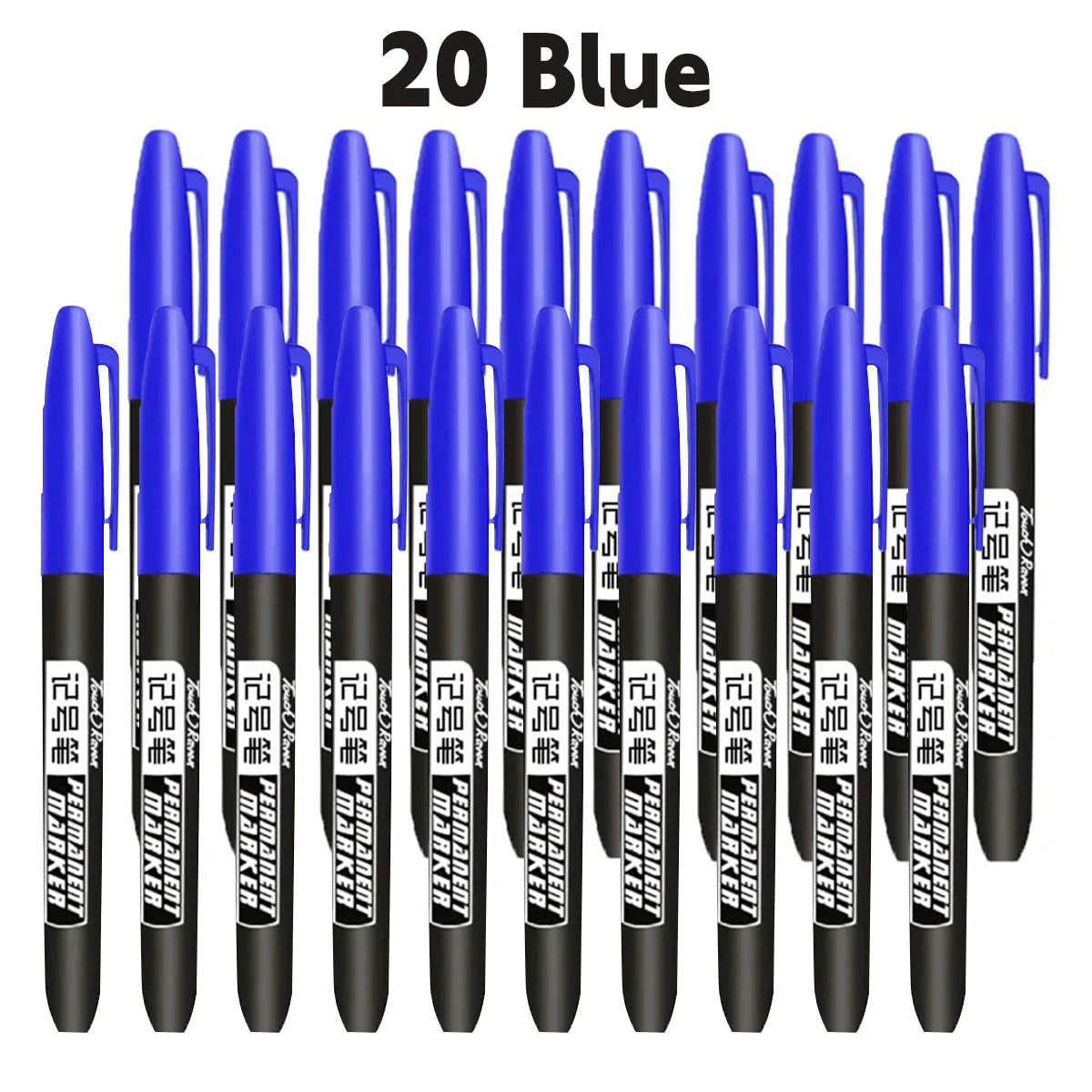 6 PCS Permanent Marker Pen Manga Drawing Markers Black-Blue-Red