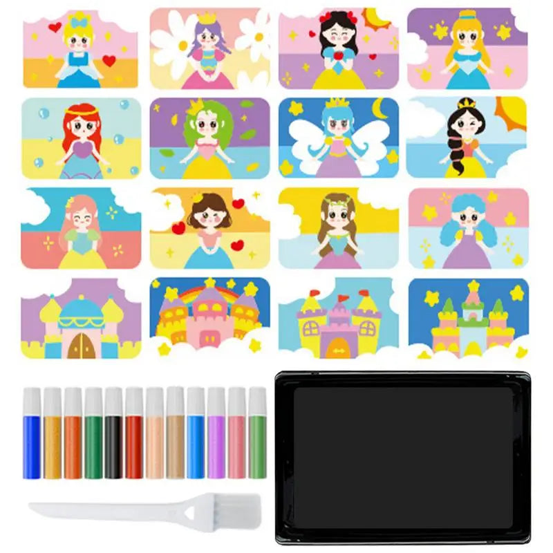 Sand Painting For Kids color Sand Art Pictures Peel And Stick