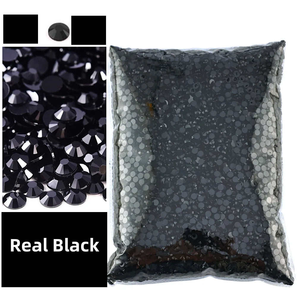 Bulk 2-6mm Jelly AB-Resin Rhinestones Flat Back Crystals