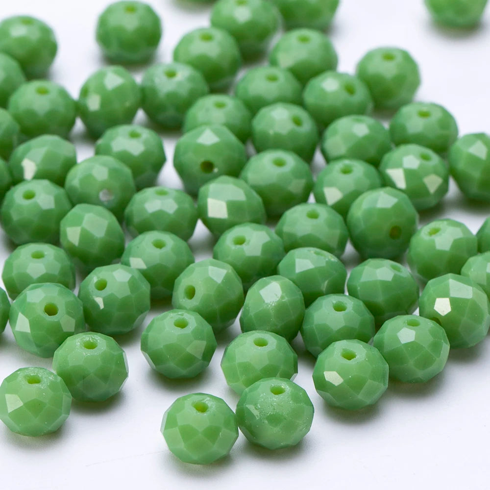 4 6 8 10mm Czech Rondelle Crystal Beads Faceted Glass Beads