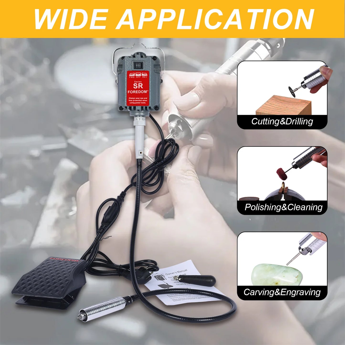 18000RPM-SR Flexible-Shaft Hanging Grinder Mill  Jewelry Polishing