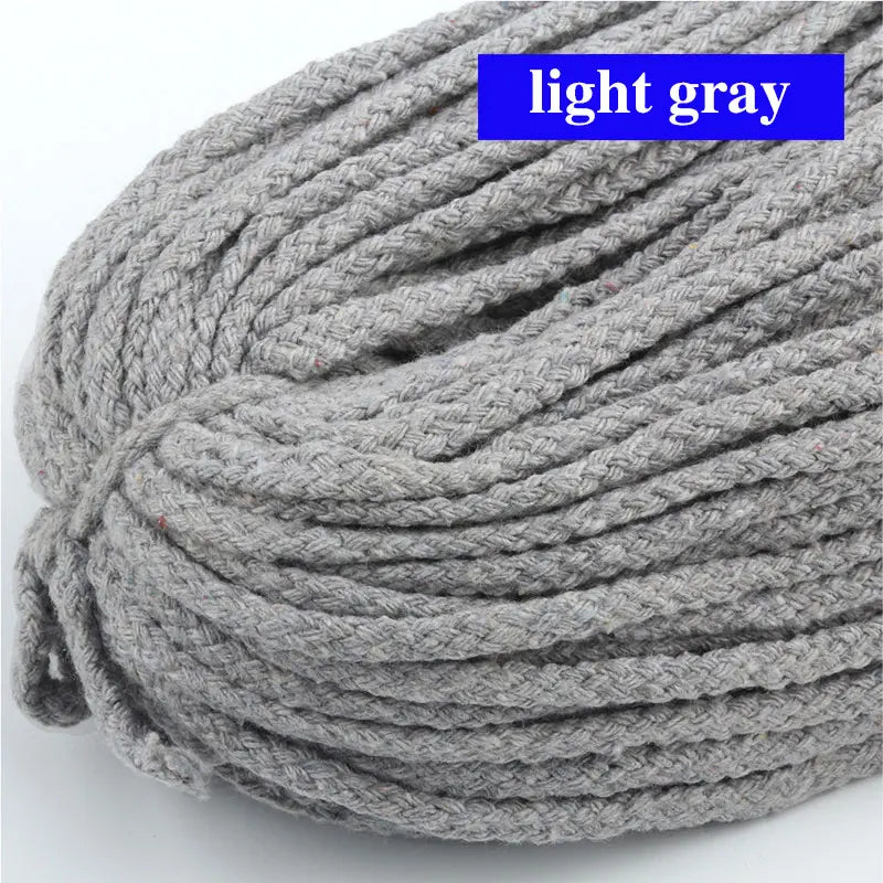 10/5Meters-5mm Colored Cotton Twisted Rope DIY Craft