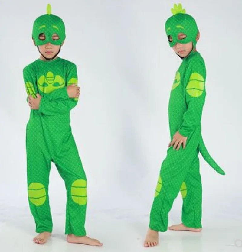 Blue Pajama Boys Girls Anime Hero Costume with Mask