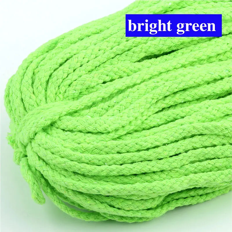 10/5Meters-5mm Colored Cotton Twisted Rope DIY Craft