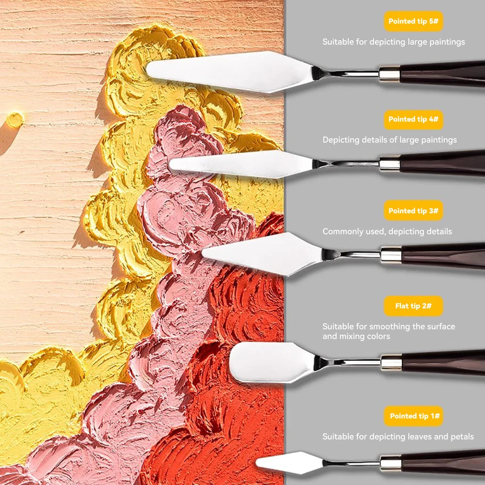 Stainless Steel Oil Painting Knives Artist Crafts Spatula Palette