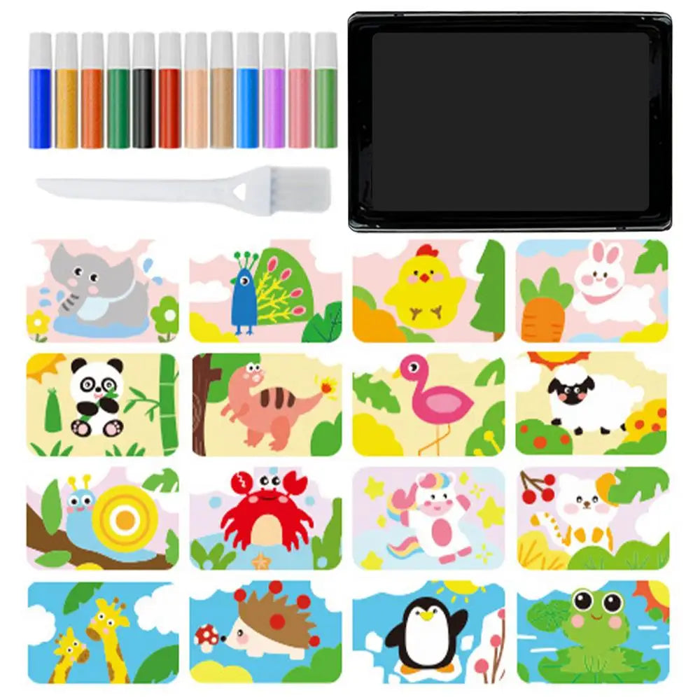 Sand Painting For Kids color Sand Art Pictures Peel And Stick