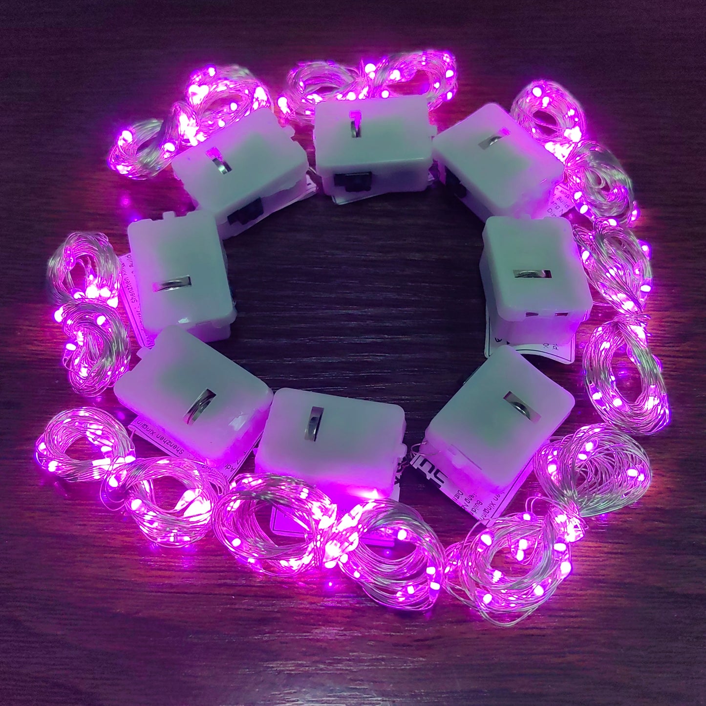 8Pcs 8colors Fairy Lights String Button Battery Home Decor