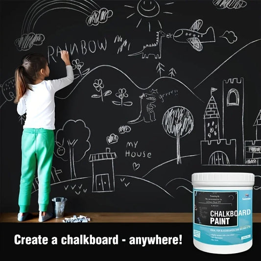 Black Chalk Board Paint for Wood, Metal, Glass, Wall