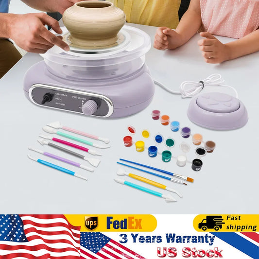 Professional Pottery Wheel Adjustable Speed  8-Sculpting Tools