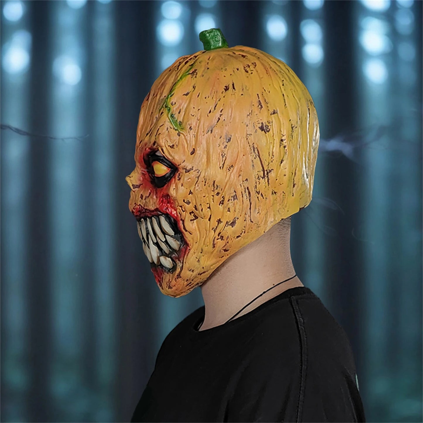 Pumpkin Monster Mask, Funny Trick, Natural Latex Material