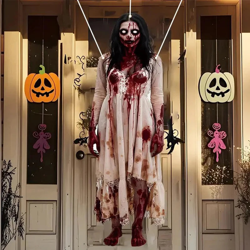 Halloween Horror 2D Skull Bride Background Cloth Haunted House