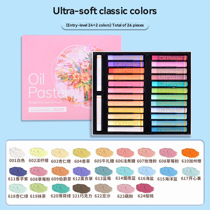 Artist Soft Oil Pastel Set 24/36/48 Colors Professional Painting