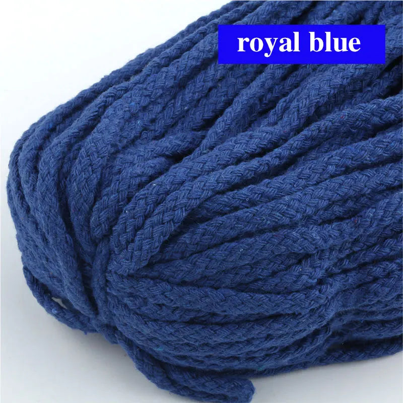 10/5Meters-5mm Colored Cotton Twisted Rope DIY Craft
