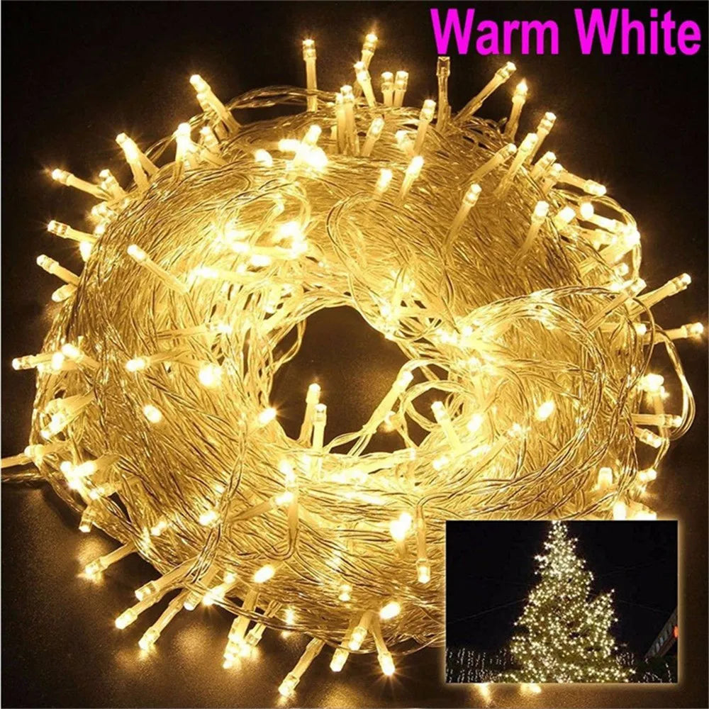 Christmas Lights 5M/10M/20M/30M/50M/100M Led String Fairy Light 8/Modes