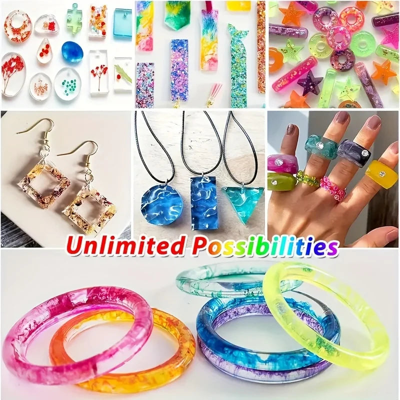 384pcs Silicone-Resin Casting Mold Jewelry Making Kit