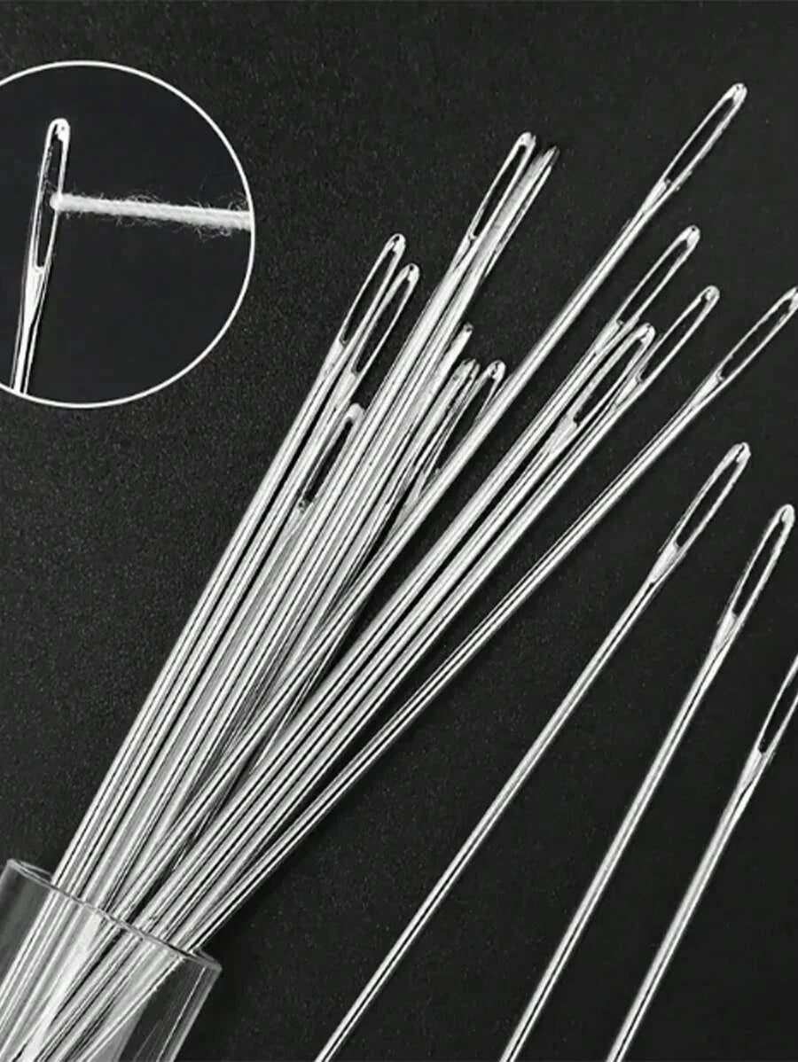 Big Eye Needle Bottle Set Of 18 Pieces Sewing Needles