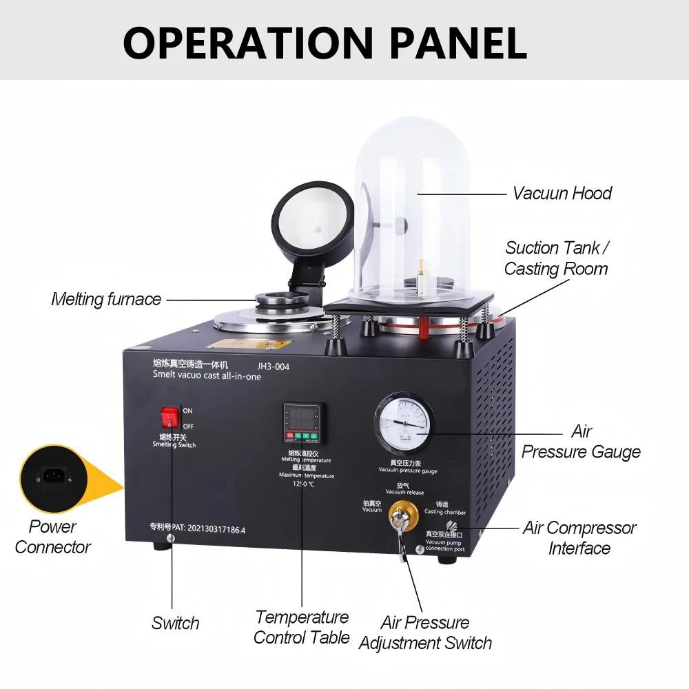 2KG Digital Display Metal Casting Furnace 1150°C High Temp