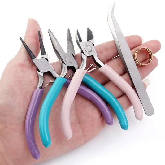 Jewelry Making Tool Set Pliers Tweezers Snippers