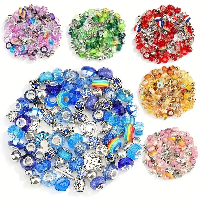 40pcs Various European-style Beads Large-hole Crystal