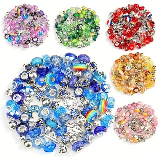 40pcs Various European-style Beads Large-hole Crystal