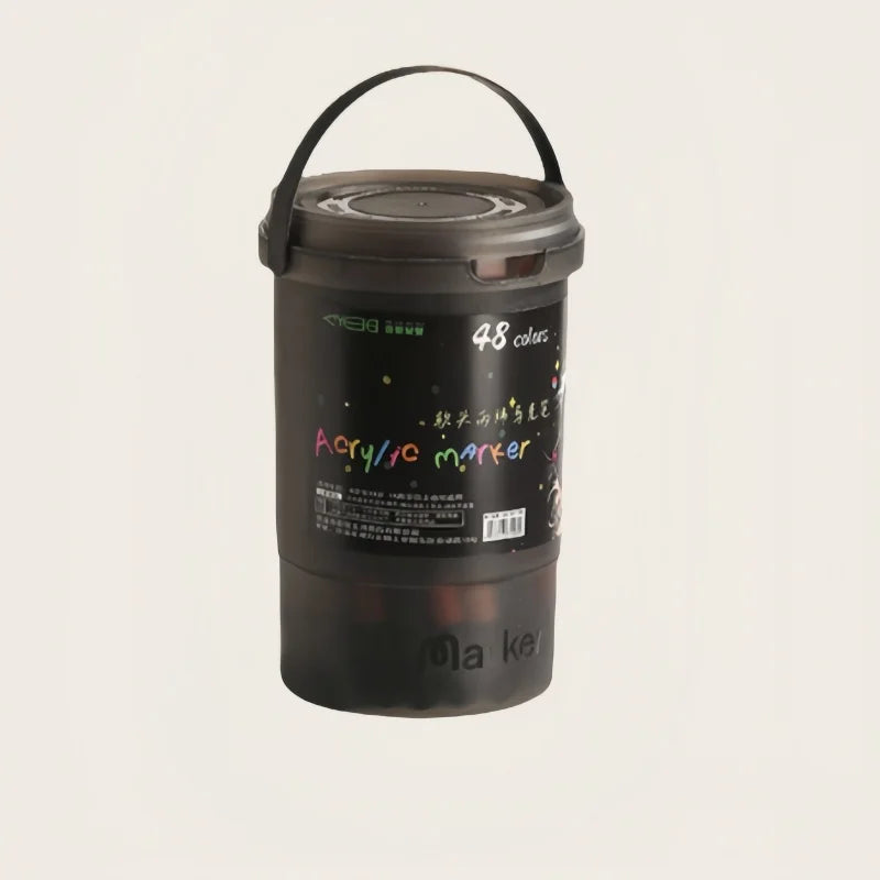 24/36/48/60/80/120 Bucket-cap soft-head acrylic-marker