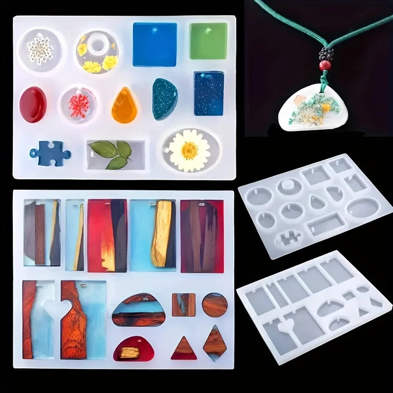 384pcs Silicone-Resin Casting Mold Jewelry Making Kit