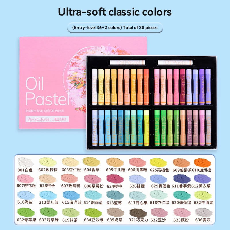 Artist Soft Oil Pastel Set 24/36/48 Colors Professional Painting
