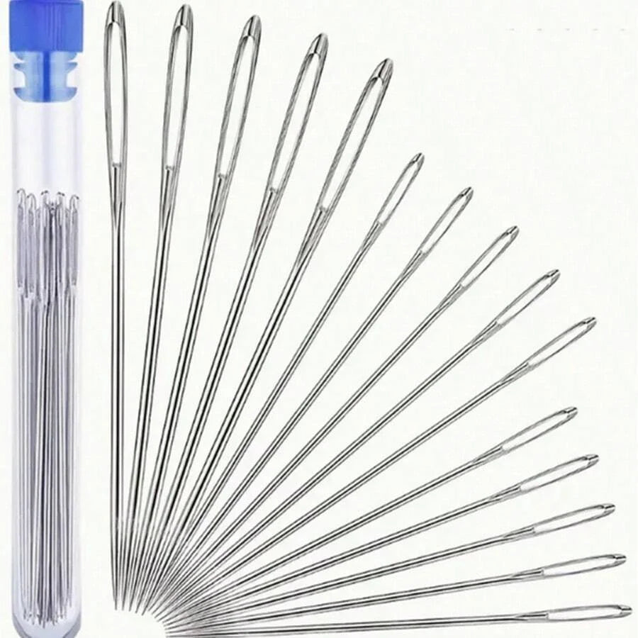 Big Eye Needle Bottle Set Of 18 Pieces Sewing Needles