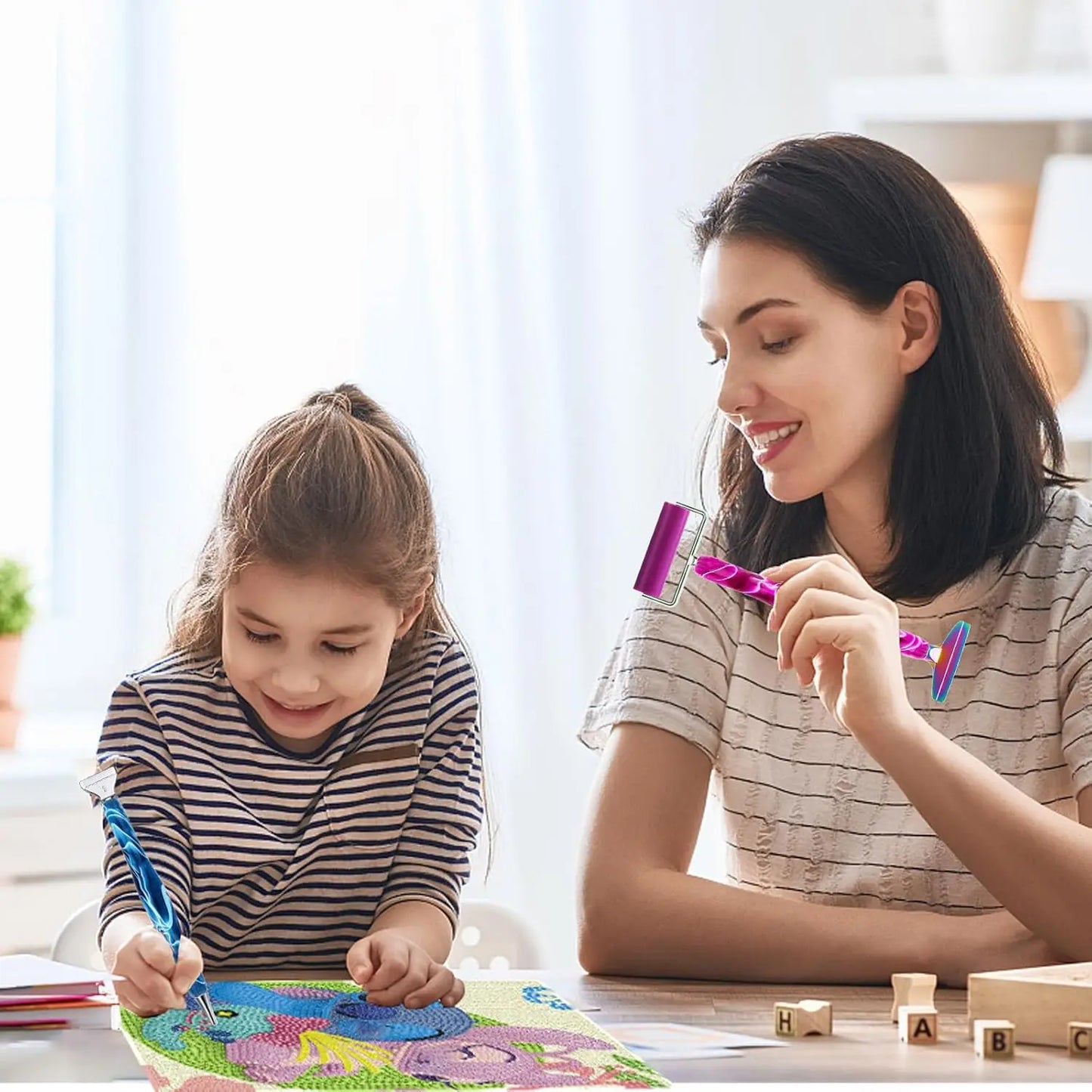 Diamond Painting Tools Kit with Metal Tip Roller, Screw Pen