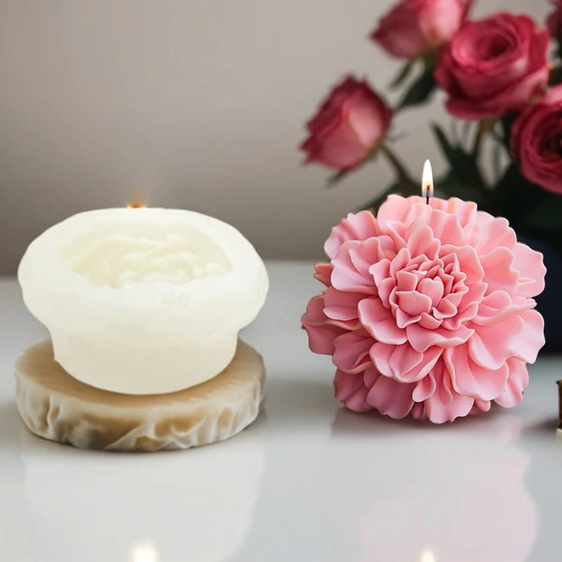 Hibiscus Flower Mold for Candle & Soap, Flat Base