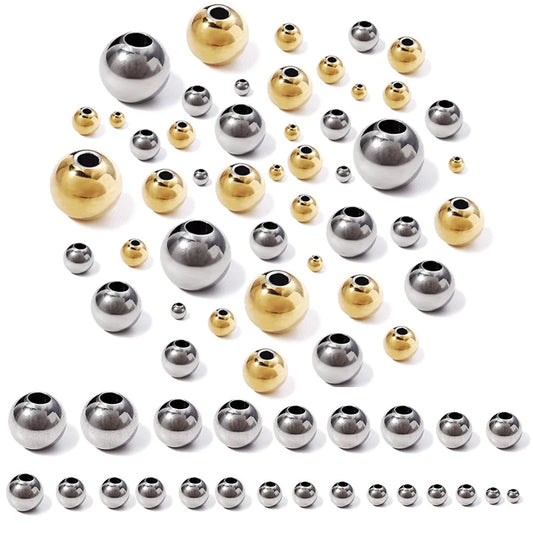 2-10mm High Quality Stainless Steel Beads -Jewelry Making
