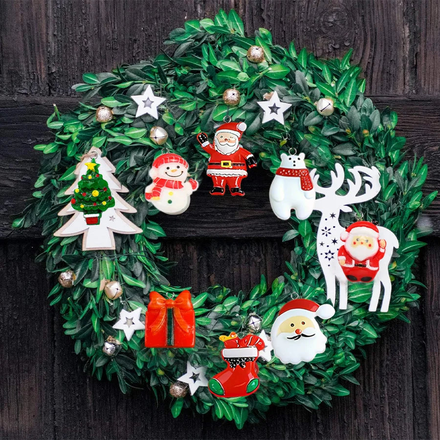 20/30pcs mini Christmas Keychains Christmas Tree Ornaments