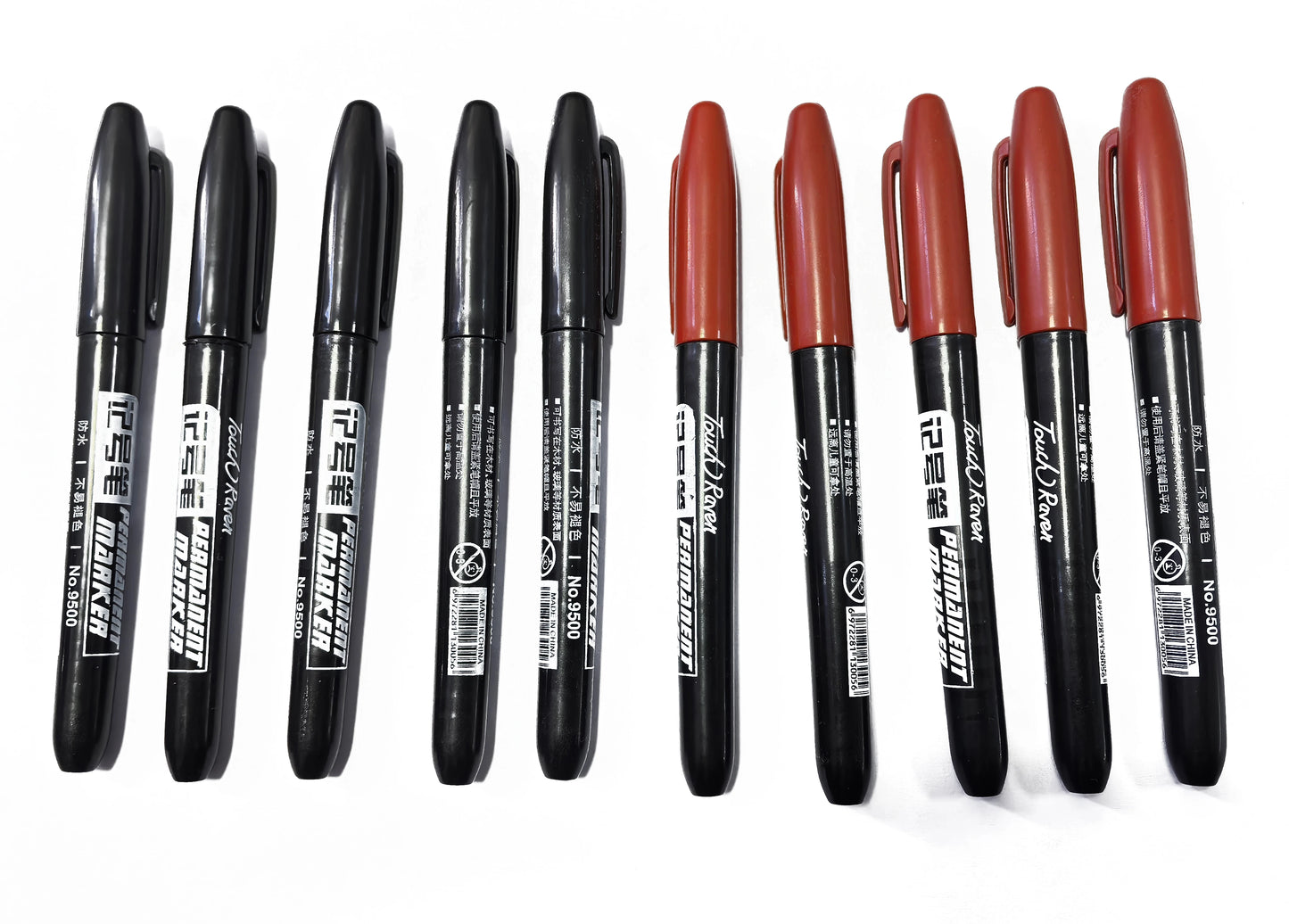 6 PCS Permanent Marker Pen Manga Drawing Markers Black-Blue-Red