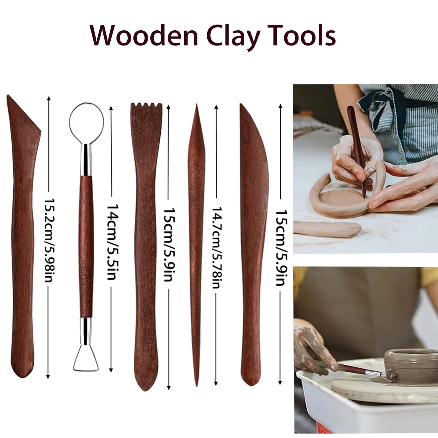25/40Pcs Pottery & Clay Sculpting DIY Tools, Double Sided