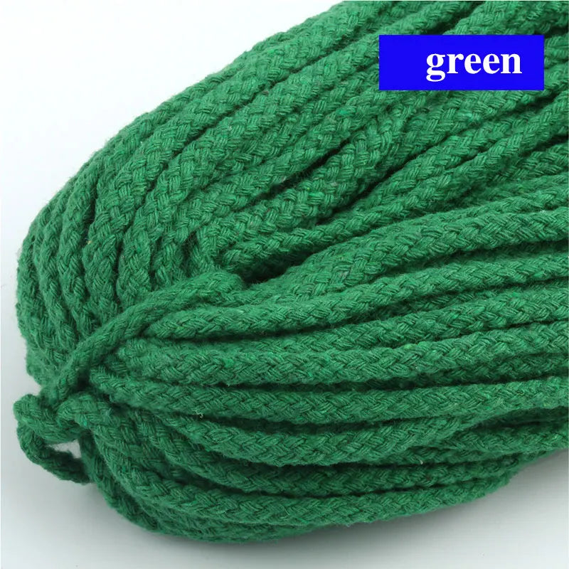 10/5Meters-5mm Colored Cotton Twisted Rope DIY Craft