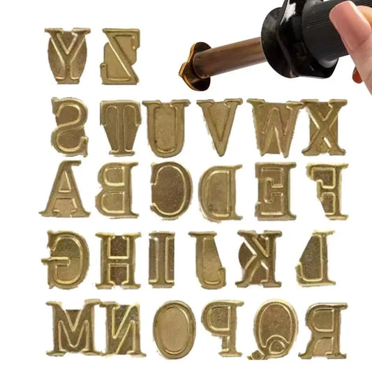 Wood Burning Letter Hot-Stamp Tool Branding Kit