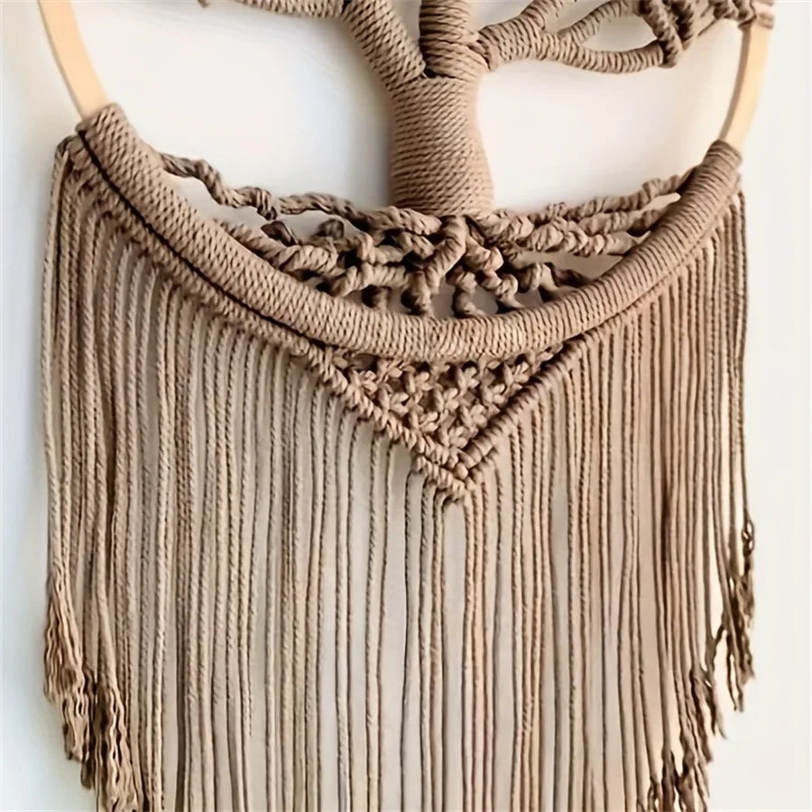 Tree of Life Macrame Wall Hanging Handmade Woven Boho